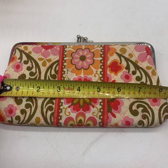 Vera Bradley 70s Look Floral Vintage Wallet Orange Green. VB3102 - Picture 8 of 9